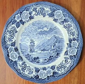 Royal Warwick LOCHS OF SCOTLAND Blue Dinner Plate(s) EXCELLENT Multiples Avail - Picture 1 of 5