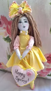 Handmade Rag Doll, Cloth Doll, Doll, Gift, Heirloom, Decoration, Keepsake, OOAK - Picture 1 of 5