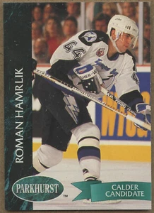 1992-93 Parkhurst #173 Roman Hamrlik Tampa Bay Lightning Rookie - Picture 1 of 2