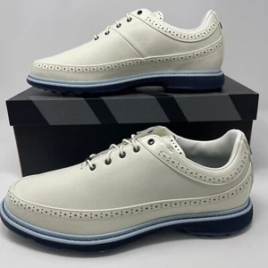 Adidas Boost MC 80 Leather Golf Shoes Mens Off White Blue Comfort ID4749 New - Picture 1 of 9
