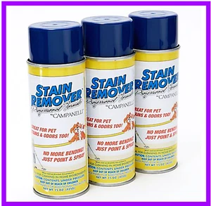 Campanelli Stain Remover, Carpet, Pet Stain & Odor Remover 3 Can Special