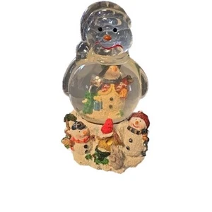 "Let It Snow" Snowman Christmas Snowglobe Decorations Music Box Tested Works  - Picture 1 of 5
