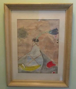 Casey Burrill 9" x 12" Framed Watercolor "Bloody Rose" Signed Dated 1982 - Picture 1 of 2