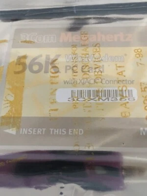Model# 3CXM356  - NEW 3COM 56k Megahertz WinModem PC Card with Xjack Connector - Image 1 of 4