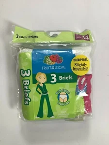 Girls Fruit Of The Loom Multicolor Briefs Size 14 / 3 pack NEW! - Picture 1 of 2