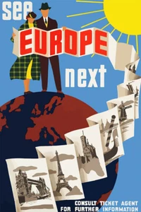 Europe Vintage Travel Wall Art Home Decor - POSTER 20x30 - Picture 1 of 4