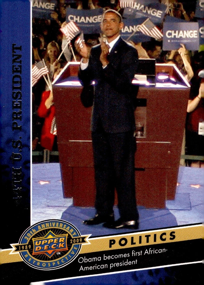 2009 UPPER DECK 20th ANNIVERSARY #2434 BARACK OBAMA - 44TH U.S. PRESIDENT - Image 1 of 1
