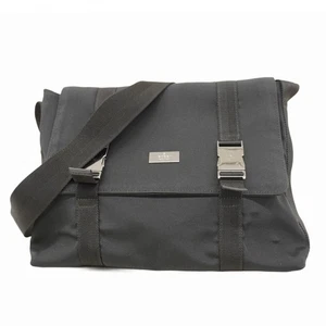  GUCCI Shoulder Bag 122373 Canvas Black silver hardware 42934 - Picture 1 of 10