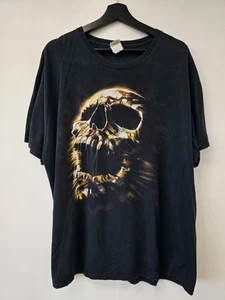 Skull Graphic Shirt Mens XL Fruit of the Loom HD Cotton Halloween Gothic Tee - Picture 1 of 7