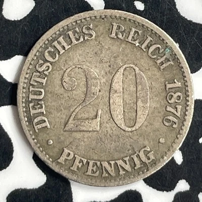 1876-C Germany 20 Pfennig Lot#T6950 Silver! - Image 1 of 2