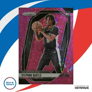 2024-25 Prizm Stephon Castle Fast Break Pink 50/50 #234 RC San Antonio Spurs - Picture 1 of 10