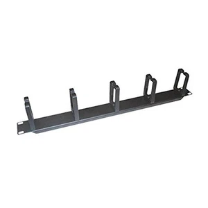 LOGILIGHT 48.3 cm/19 inch Cable Management Panel 1HE with 5 plastic rings black - Picture 1 of 4