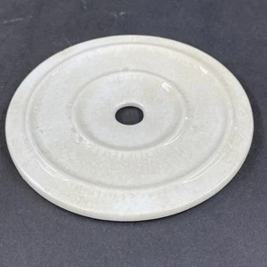 LID ONLY Stoneware Pottery ANTIQUE Crock Churn Lid Primitive 4 1/2" Diameter - Picture 1 of 13