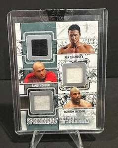 2009 SPORTKINGS Triple Memorabilia KEN SHAMROCK RANDY COUTURE QUINTON JACKSON - Picture 1 of 2