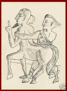 Max BECKMANN OriginalHolzstich ZENTAUR CHIRON 1957 - Blattnr.11 zu GOETHEs FAUST - Picture 1 of 1