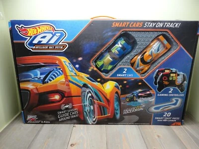 Hot Wheels AI Smart Cars Intelligent Race System Used 2 Cars 20 Pieces Of Track - Image 1 of 4