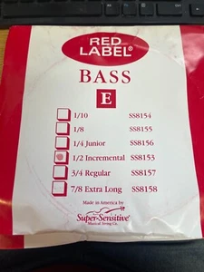 Super Sensitive Red Label Series BASS E 1/2 Incremental SS8153 8153 - Picture 1 of 1