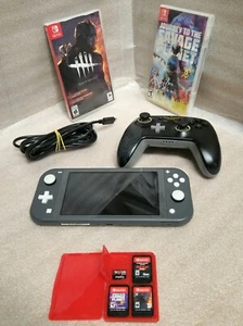 Nintendo Switch Lite - Gray w/ 128GB MicroSD, 3 Game Cards and Zelda Controller - Picture 1 of 22