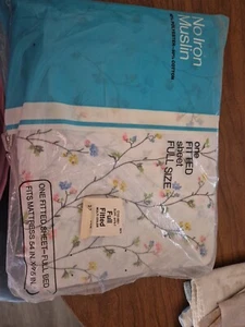 NEW Vintage JC Penney Floral Flat Sheet Twin Size No Iron Muslin - Picture 1 of 3