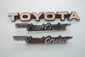NEW EMBLEM BADGE SET TOYOTA LAND CRUISER FJ40 FJ45 BJ40 BJ42 - Picture 1 of 3