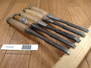 Cincel japonés vintage tataki Nomi Japón firmado antiguo vintage 8,9,9,9 mm FF572 - Imagen 1 de 13