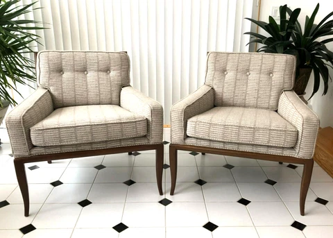 Pair of T. H. Robsjohn Gibbings for Wddicomb Lounge Chairs Cover