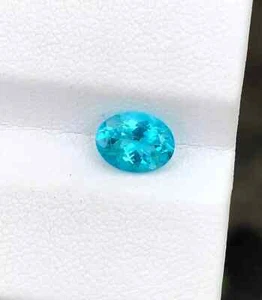 10.80 Ct Natural Paraiba Tourmaline Greenish Neon Blue Oval Cut Loose Gemstone - Picture 1 of 5