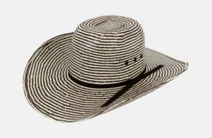 KID YOUTH ~ 2-Tone BROWN STRAW COWBOY - COWGIRL HAT ~ Western - ONE SIZE - Picture 1 of 3