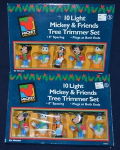 2 Mickey & Friends Goofy Tree Trimmer Disney Christmas lights string set New Lot - Picture 1 of 4