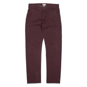 LEVI'S Dockers Chino Trousers Maroon Slim Tapered Mens W30 L32 - Picture 1 of 6