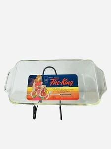 Fire King Anchor Hocking Baking Dish 1.5 Quart Ovenware Original Label W Lid - Picture 1 of 3