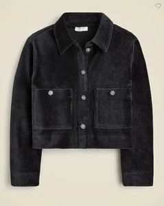 New Crewcuts Girls Corduroy Shirt Jacket Black Pocket Long Sleeve Sz 10 - Picture 1 of 1