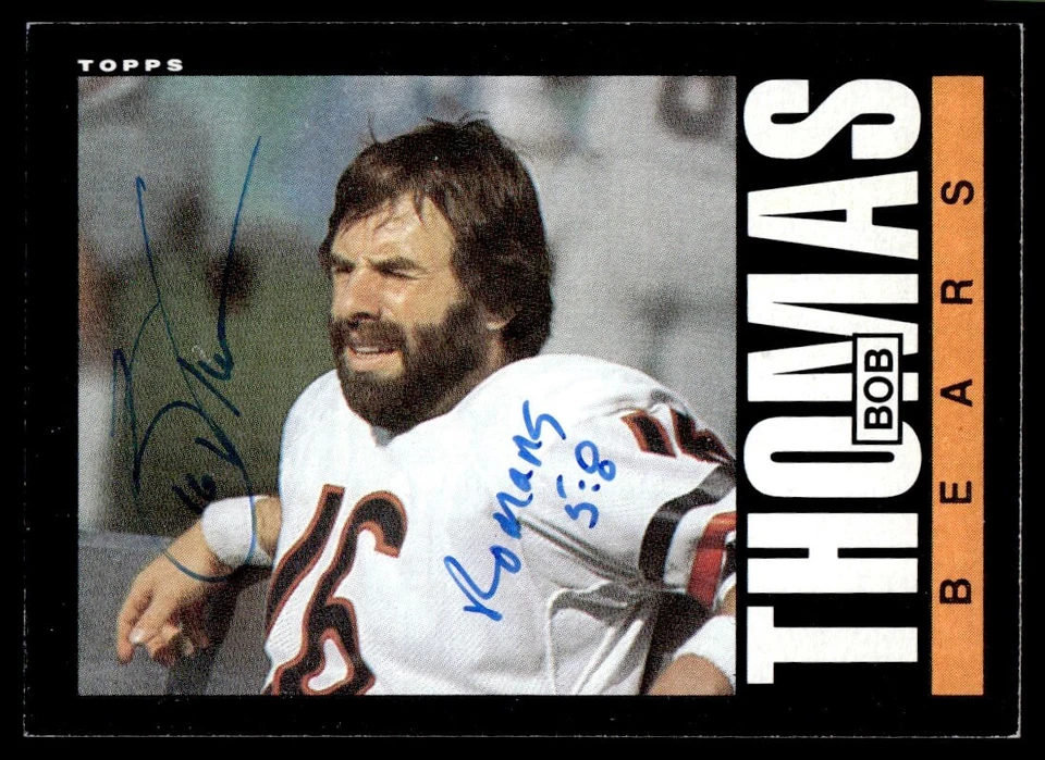 Bob Thomas Signed CHICAGO BEARS Card   1985 Topps - Image 1 of 1