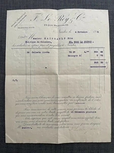 Ancienne facture Le Roy, fabricant de Cuir à Nantes - 1912  - Imagen 1 de 1