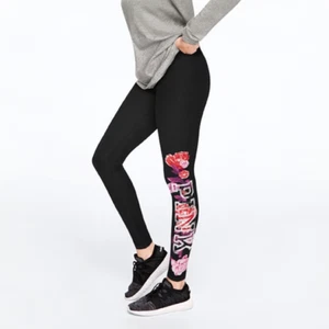 Victoria's Secret PINK Yoga Leggings (Bling Roses) - Picture 1 of 5
