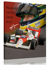 Ayrton Senna Racing Driver Quote F1 Canvas Wall Art Picture Print
