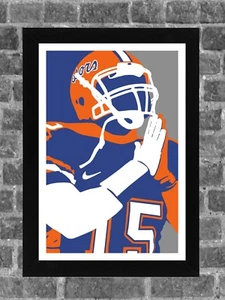Florida Gators Tim Tebow ritratto stampa sportiva arte 11x17 - Foto 1 di 2