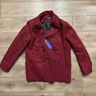 Chouyatou Womens Double Breasted Coat Jacket | RED | XL NEW!