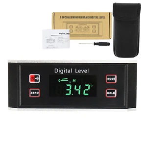 Digital Angle Finder Inclinometer V-Groove Magnetic Base Always Upright Reading - Picture 1 of 10