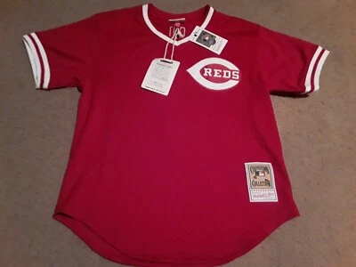 Mitchell & Ness 1983 Johnny Bench Cincinnati Reds Authentic Coopestown BP Jersey - Image 1 of 2