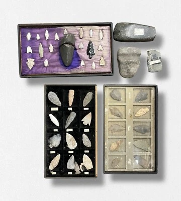 Native American Primitive Tool And Arrowhead Lot - Image 1 of 4