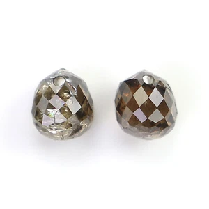 0.86 CT Natural Loose Drop Cut Diamond 4.00 MM Brown Color Drop Diamond LQ9990 - Picture 1 of 8