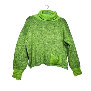 Peter England Nantucket Sweater Womens Blue Green Black Stripe Pocket Pullover - Picture 1 of 7