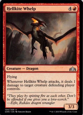 X 1 Hellkite Whelp NM-M Guilds of Ravnica 106 MTG Magic The Gathering - Image 1 of 2