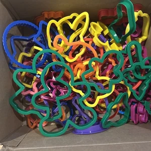 Huge Lot of Cookie Cutters Plastic Christmas, Easter, Numbers, Letters, over 50 - Picture 1 of 5