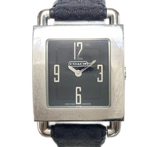 Auth COACH - 0221 6******** Black Women's Wrist Watch - Picture 1 of 5