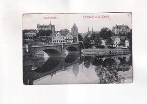 F4292) Cartolina, SAALFELD a. d. Saale - Saalebrücke ecc. - Foto 1 di 2