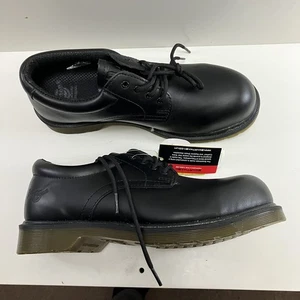 Dr Martens Air Wair Industrial Safety Shoe Black Leather UK 7 Slip Resistant NWT - Picture 1 of 8
