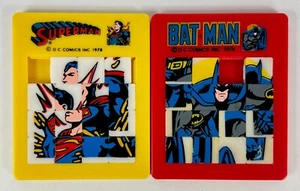 1978 DC Comics Superman & Batman Plastic Sliding Puzzle American Publishing - Picture 1 of 6