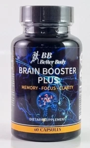 Brain Booster Plus Memory Focus Clarity Supplement for Men & Women 60 capsules - Picture 1 of 11